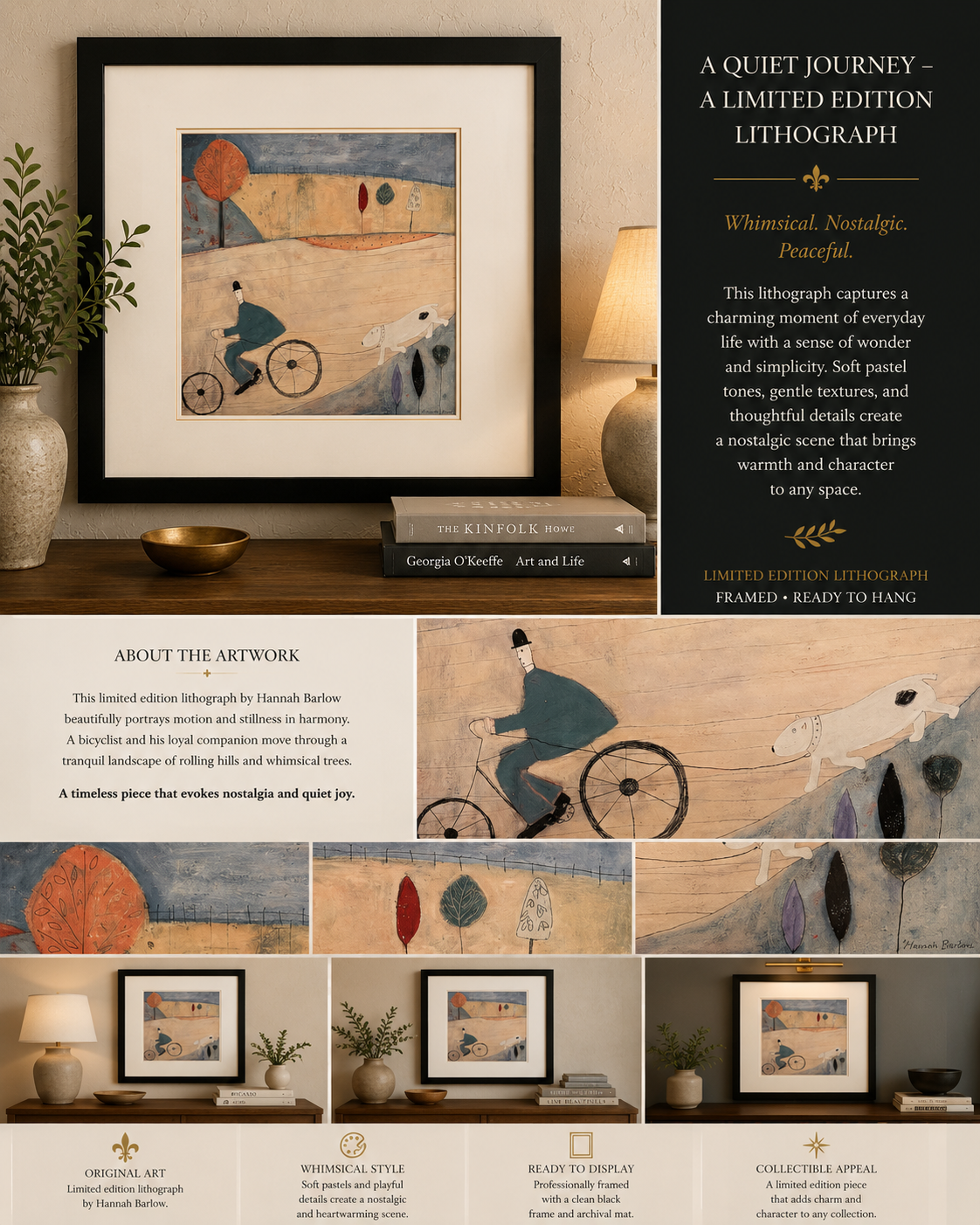 ORIGINAL: Walking the Dog - "Whimsical Square"
